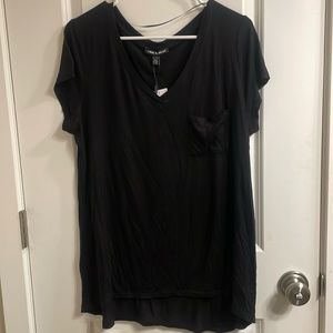 Brand new black basic tee with pocket